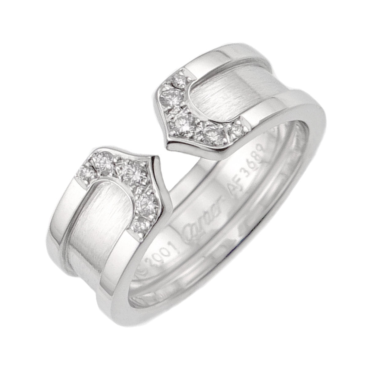 C2 Diamond Ring 18K WG 750 Size51 5.5-5.75(US)