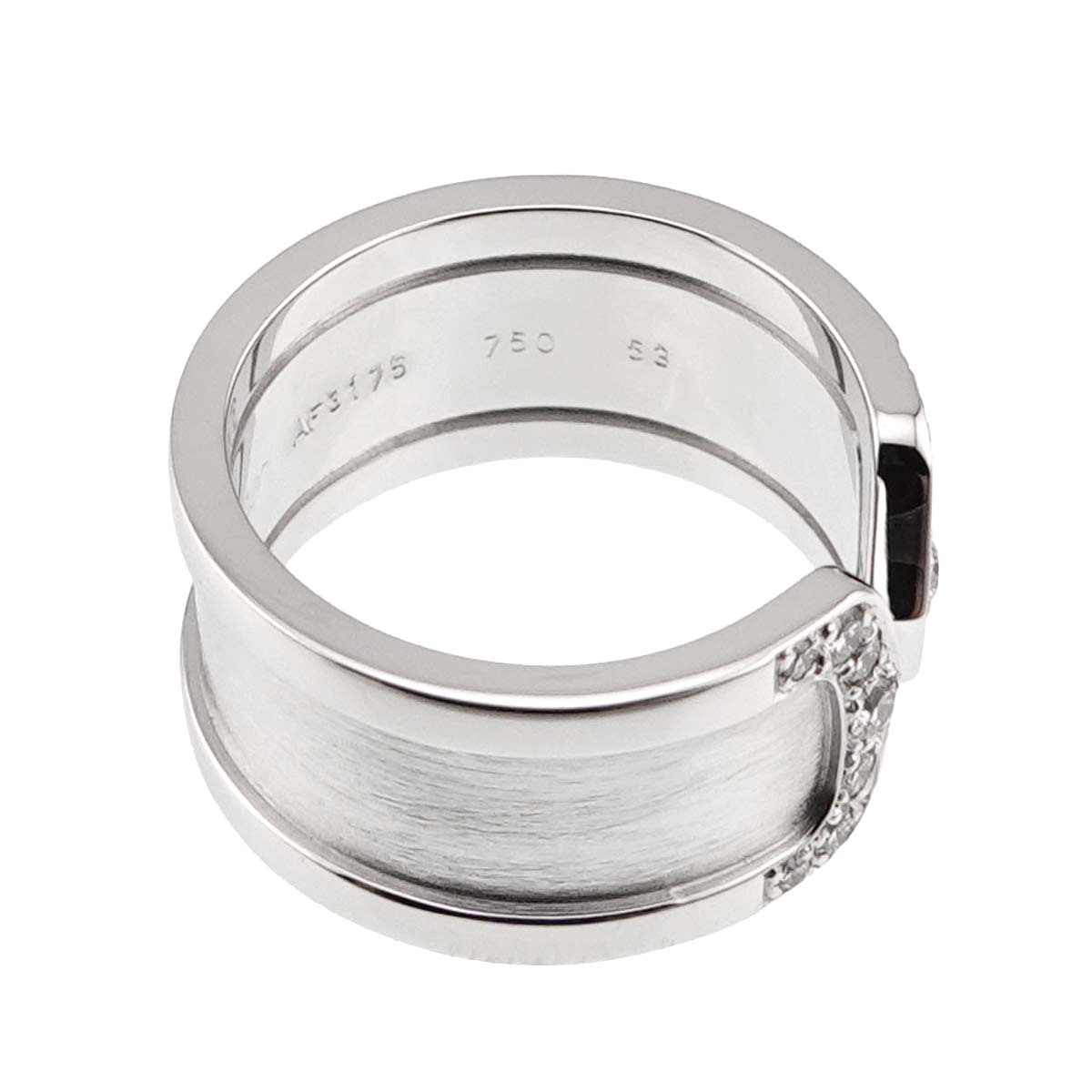 C2 Diamond Ring 18K WG 750 Size53 6-6.25(US)