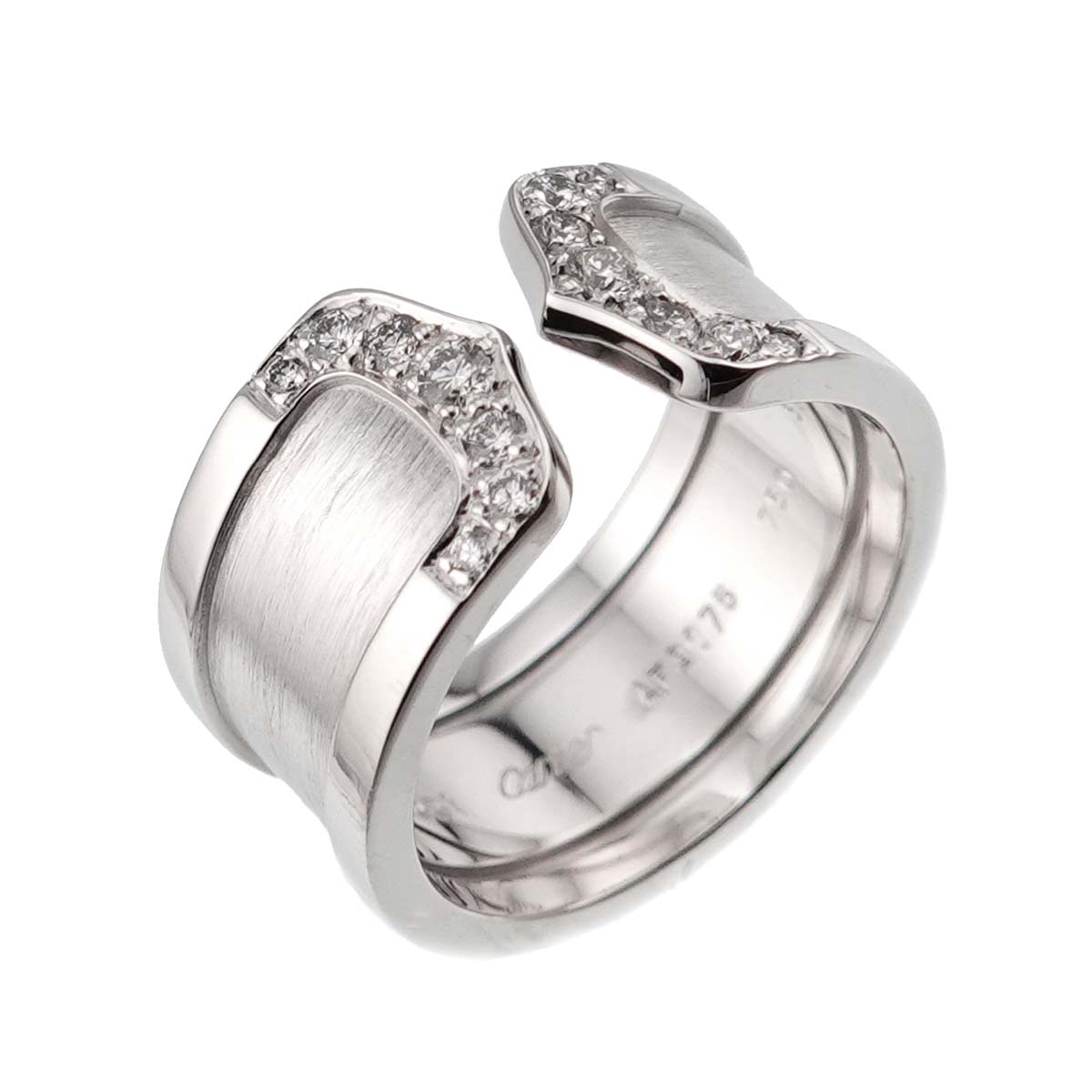 C2 Diamond Ring 18K WG 750 Size53 6-6.25(US)