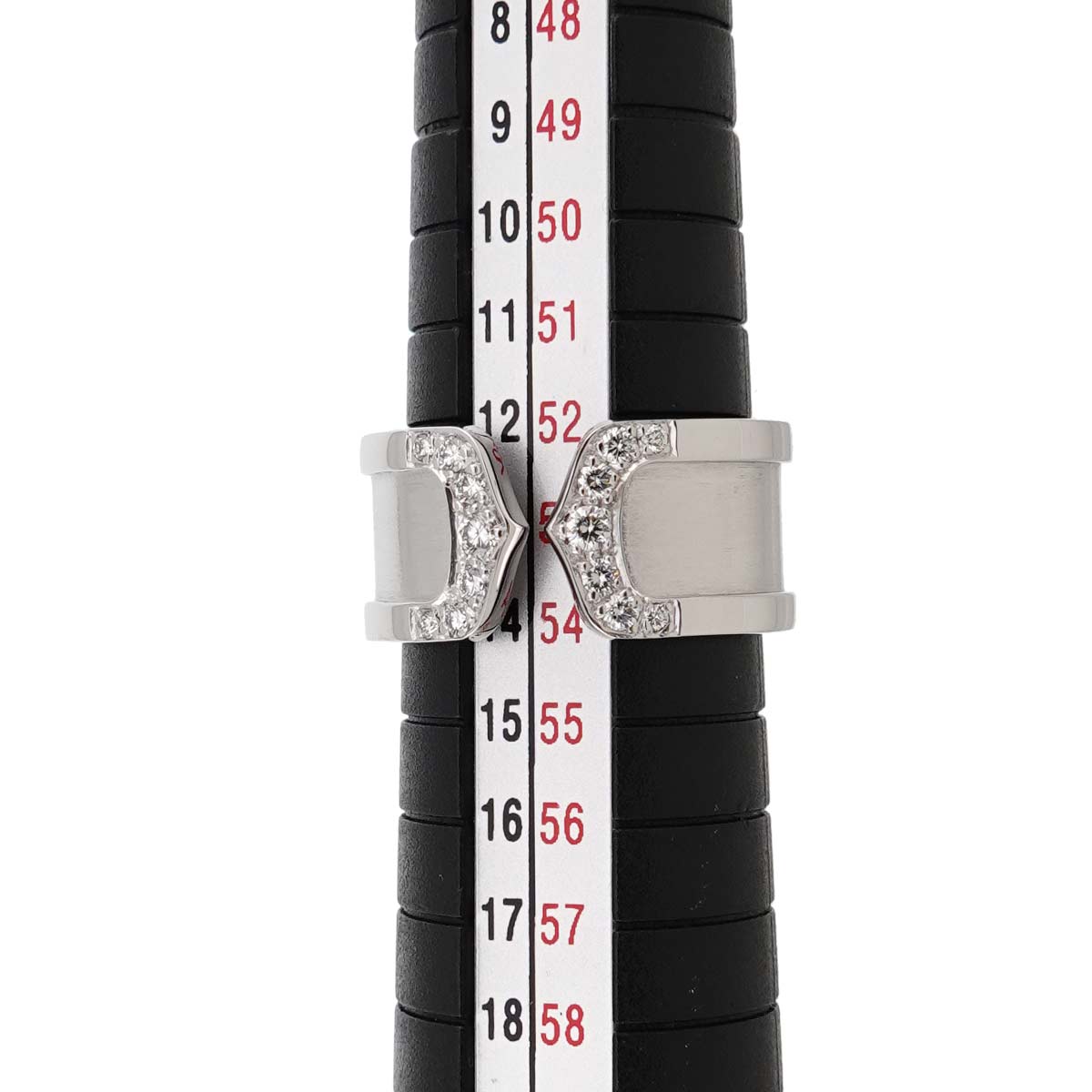 C2 Diamond Ring 18K WG 750 Size53 6-6.25(US)