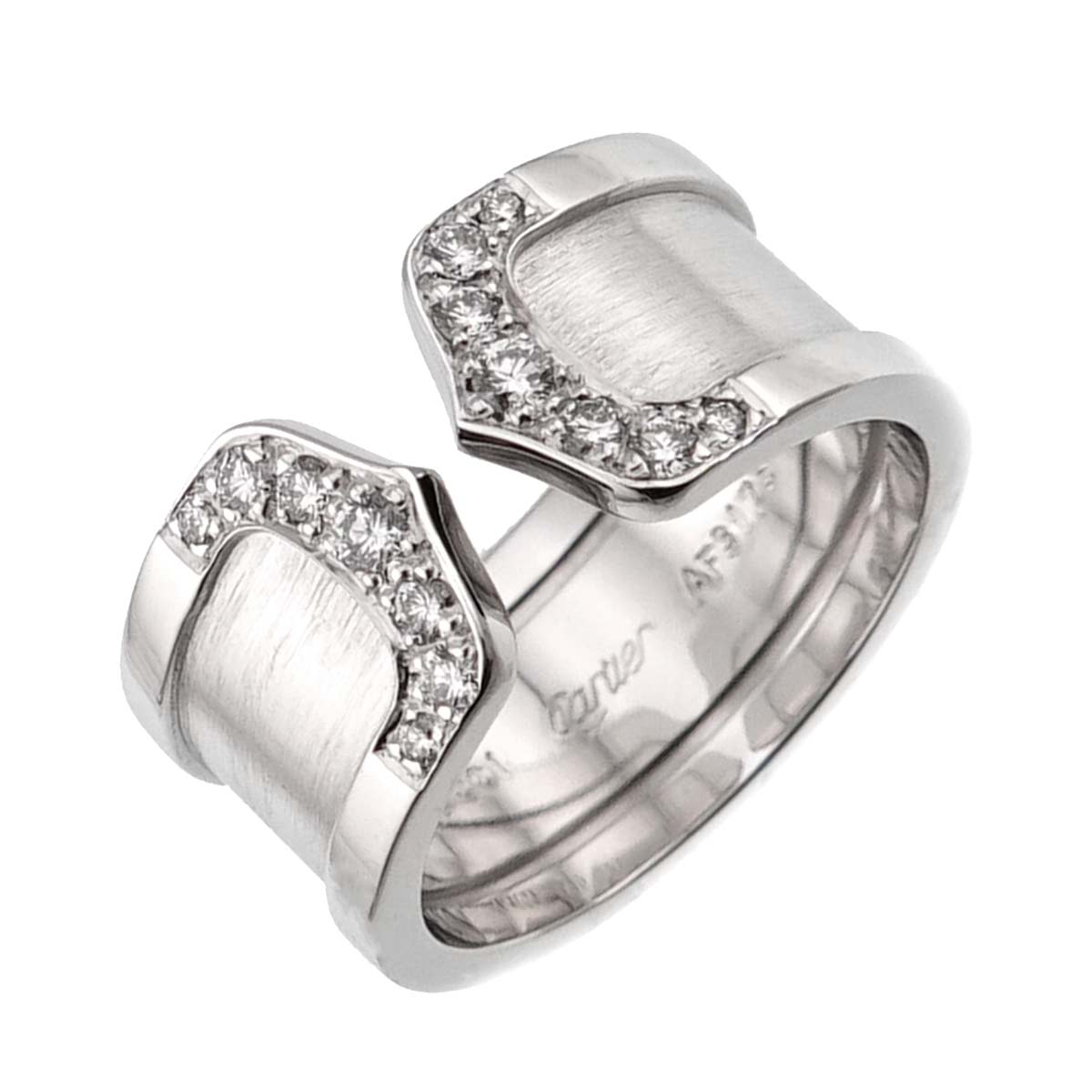 C2 Diamond Ring 18K WG 750 Size53 6-6.25(US)