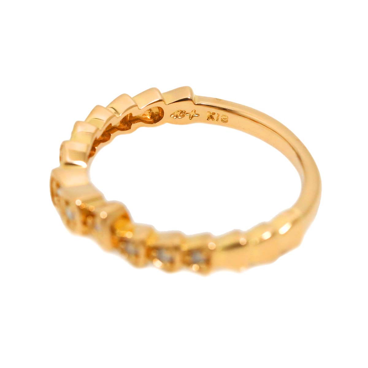 Diamond 0.108ct Ring 18K PG 750 Size5.25(US)