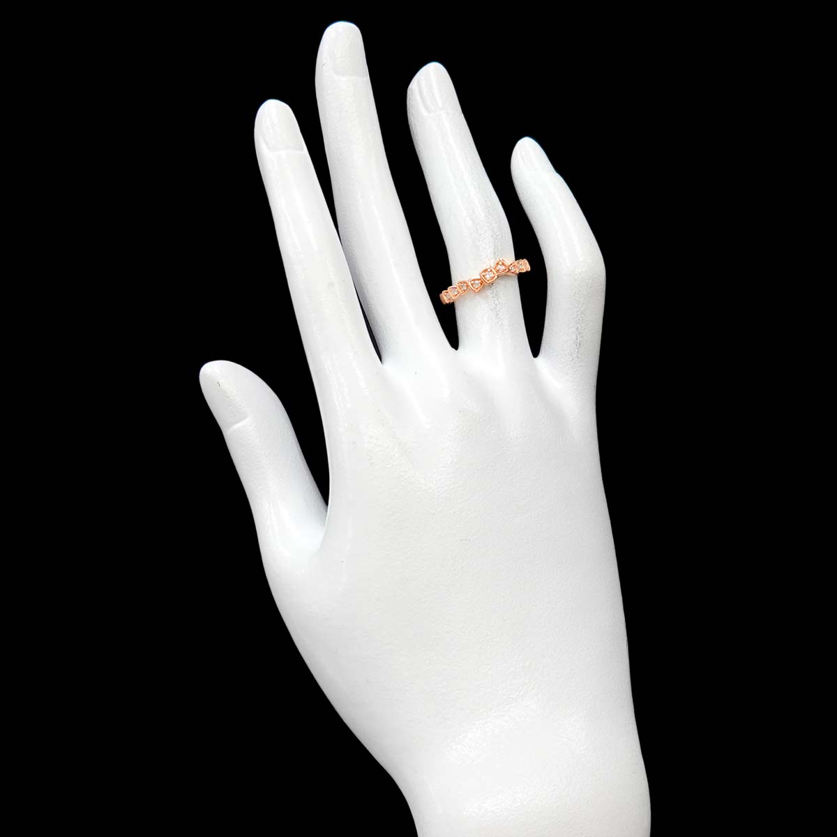 Diamond 0.108ct Ring 18K PG 750 Size5.25(US)