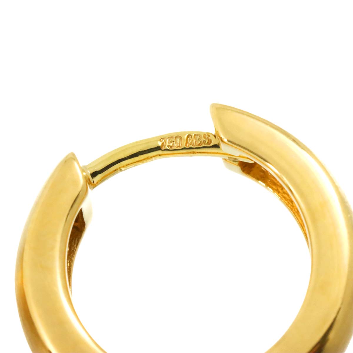 Hoop Earrings Pierced 18K YG 750