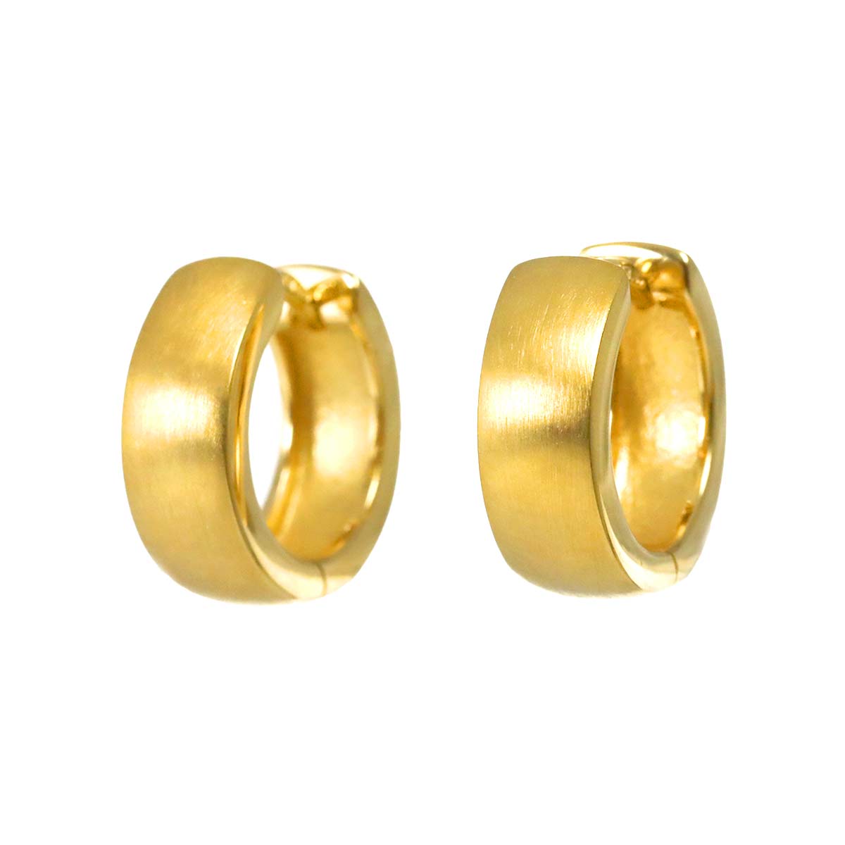 Hoop Earrings Pierced 18K YG 750