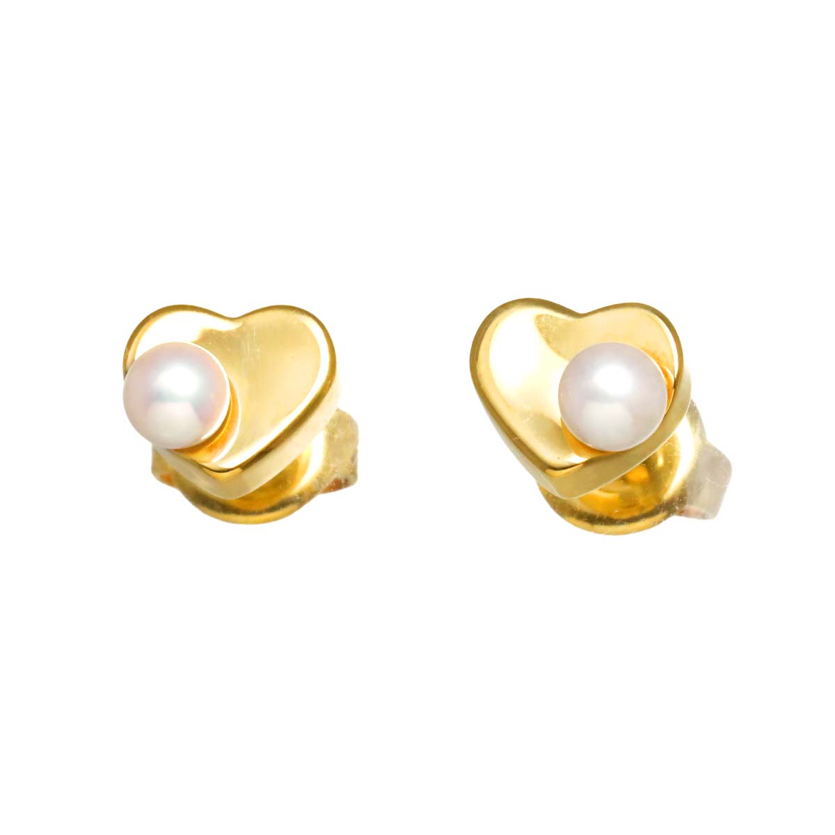 Baby Pearl 3.4mm Earrings Pierced 18K YG 750