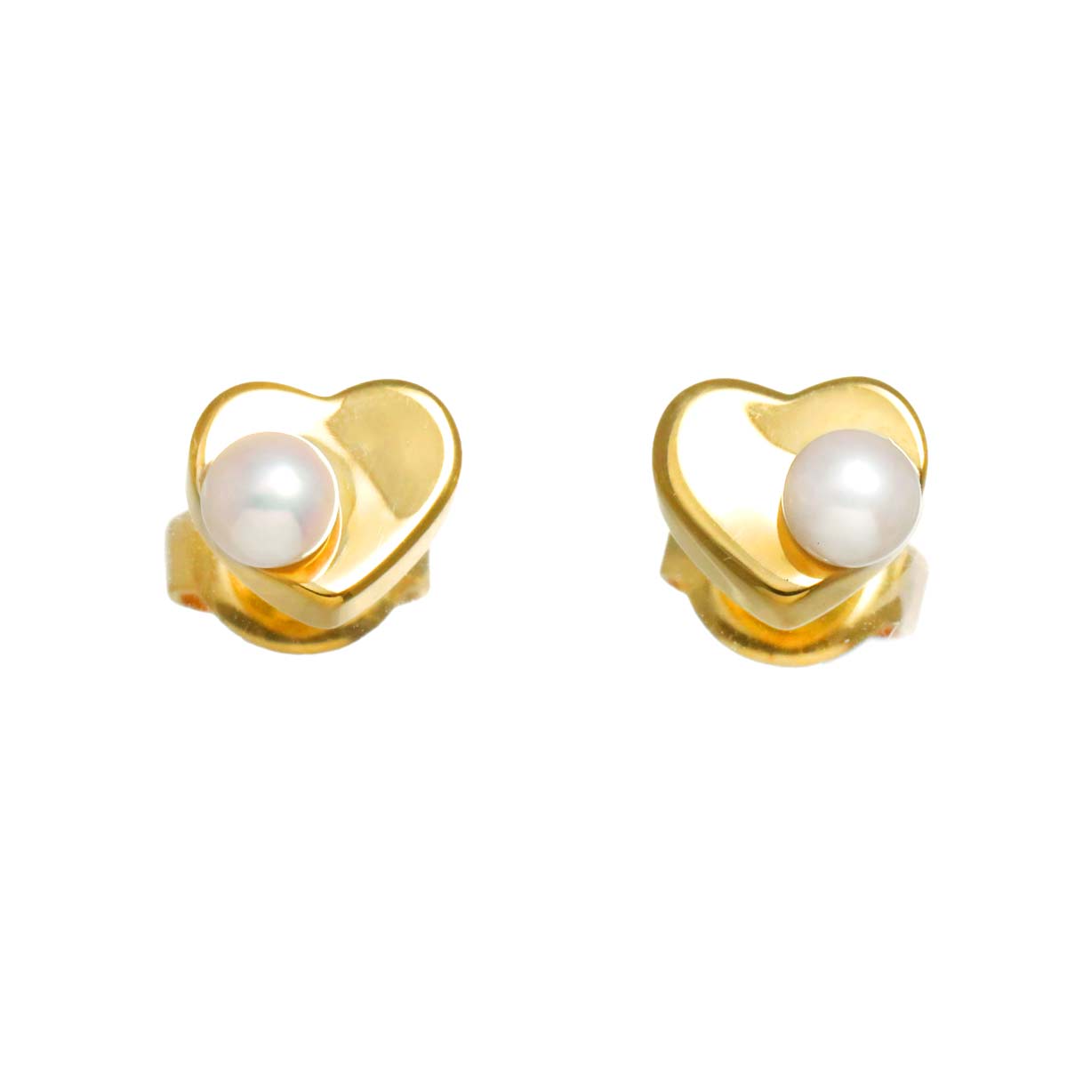 Baby Pearl 3.4mm Earrings Pierced 18K YG 750