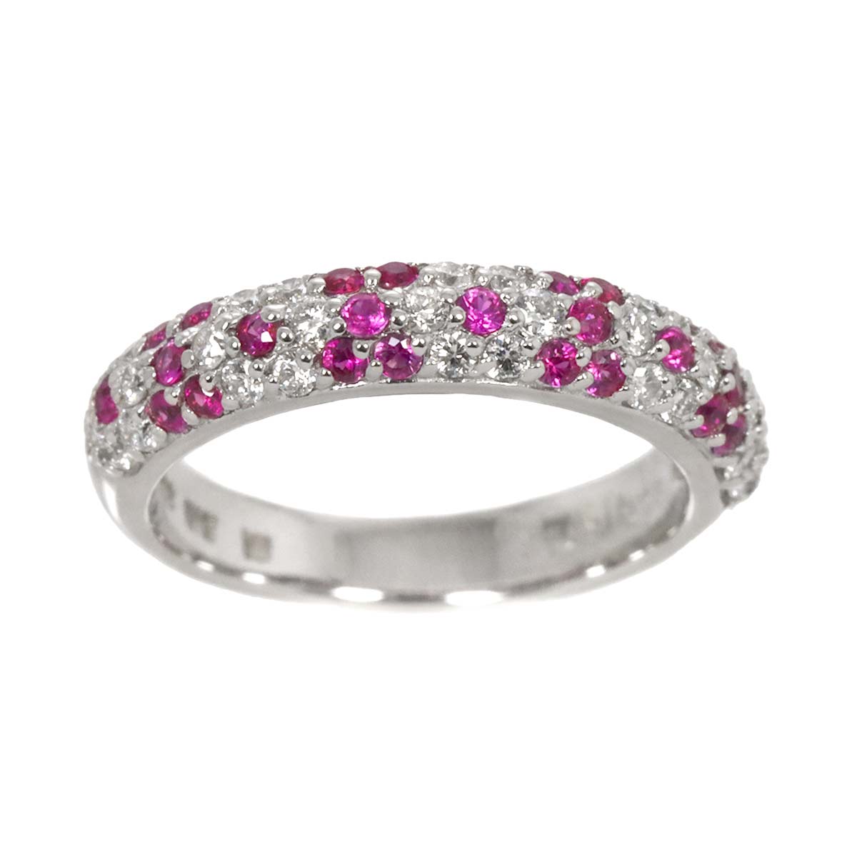 Sapphire 0.28ct Diamond 0.28ct Ring 18K WG Size 3.25(US)