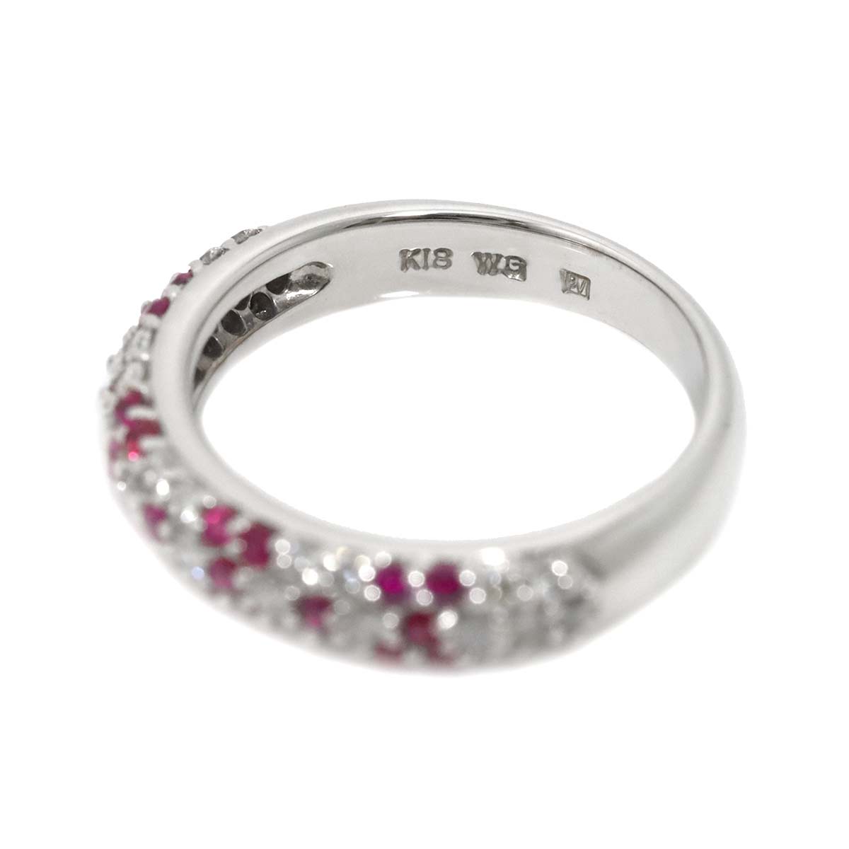 Sapphire 0.28ct Diamond 0.28ct Ring 18K WG Size 3.25(US)