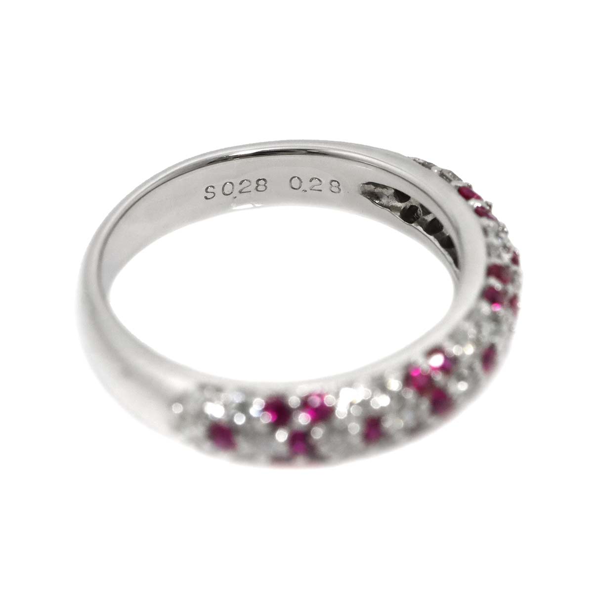 Sapphire 0.28ct Diamond 0.28ct Ring 18K WG Size 3.25(US)