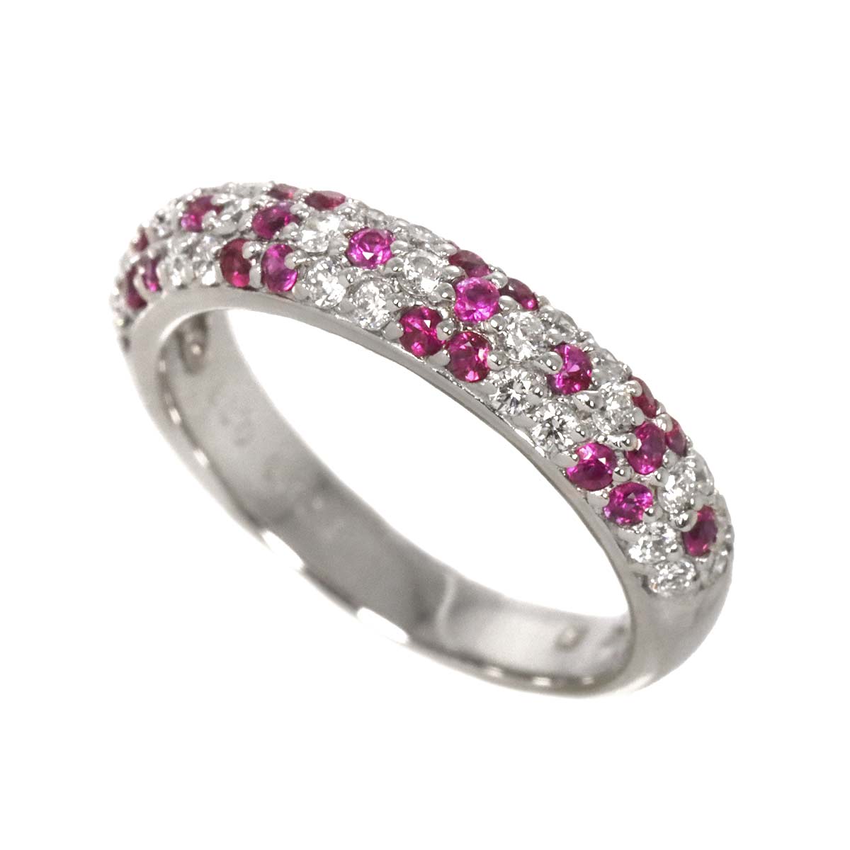 Sapphire 0.28ct Diamond 0.28ct Ring 18K WG Size 3.25(US)