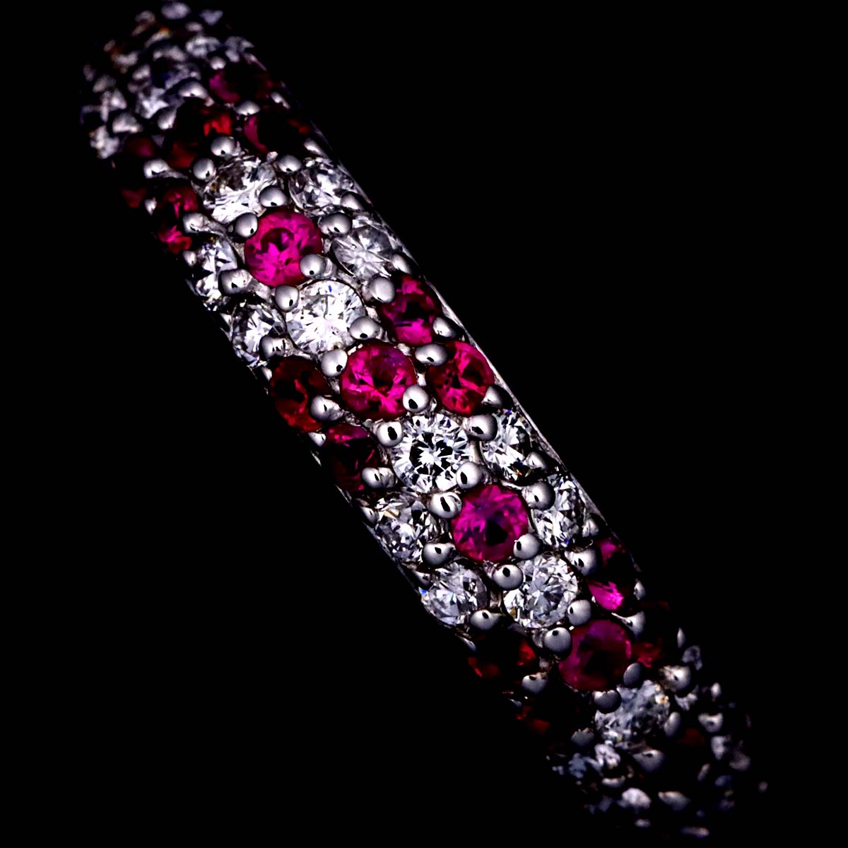 Sapphire 0.28ct Diamond 0.28ct Ring 18K WG Size 3.25(US)