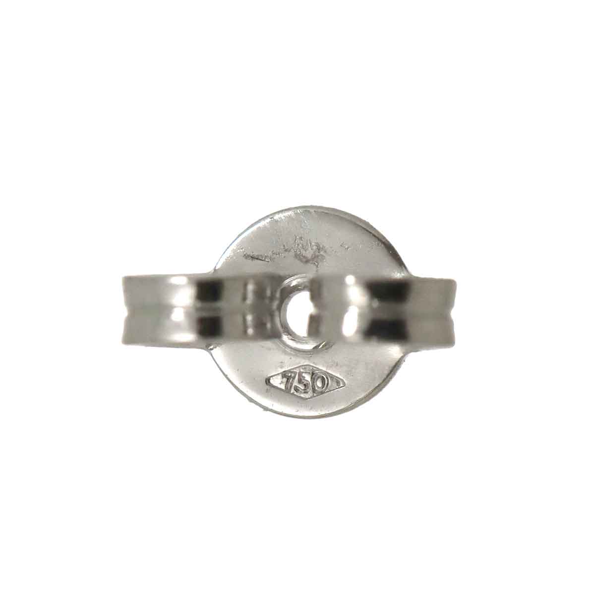 G Logo Earrings Pierced 18K White Gold 750