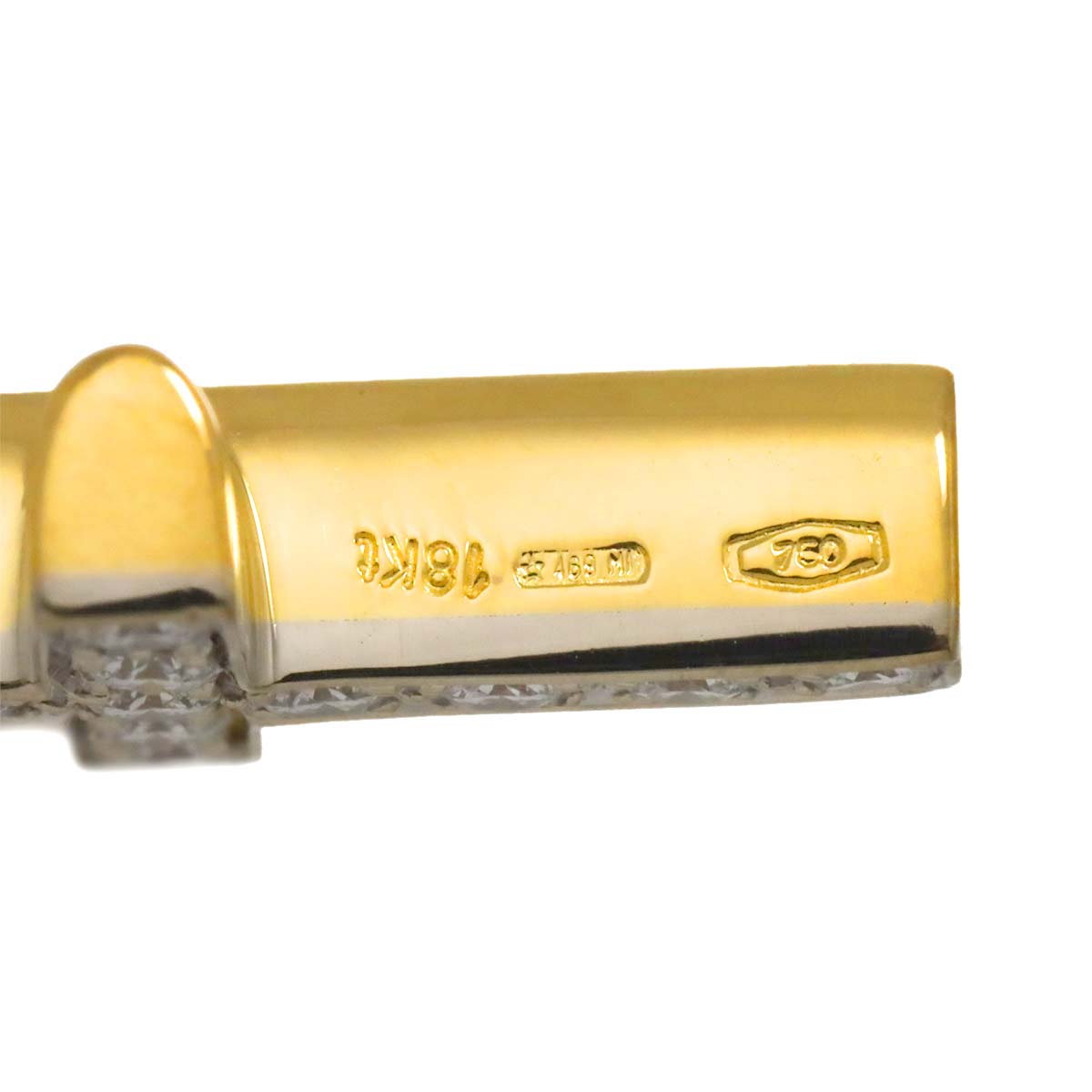 Cross Diamond Necklace 18K YG 750