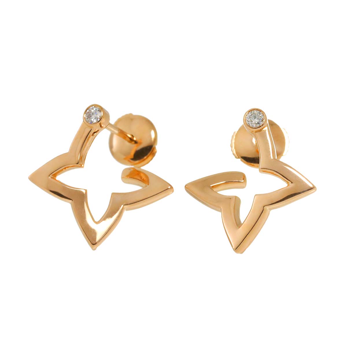 Blossom Diamond Earring Pierced 18K PG 750 Diamond Earring Pierced 18K PG 750