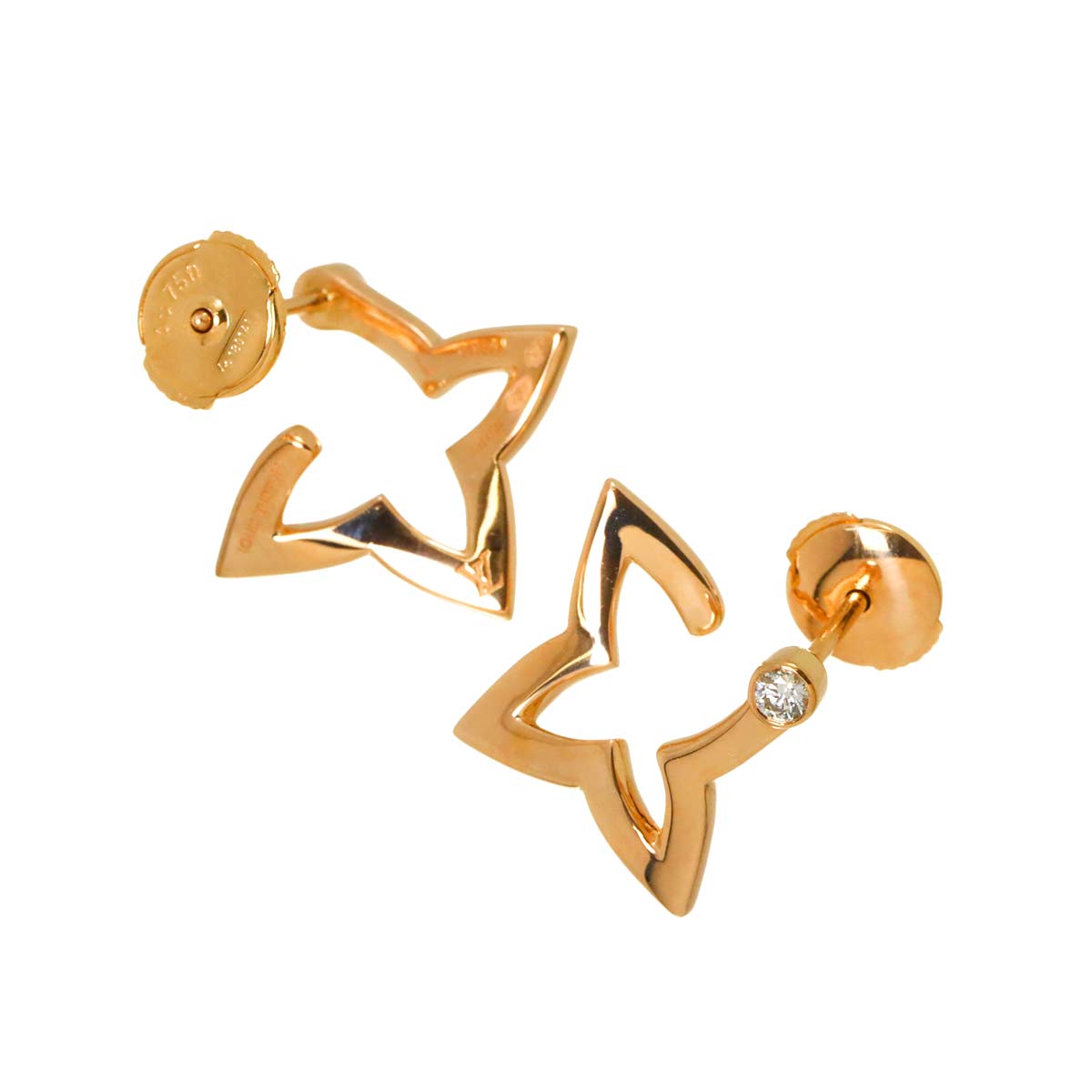 Blossom Diamond Earring Pierced 18K PG 750 Diamond Earring Pierced 18K PG 750