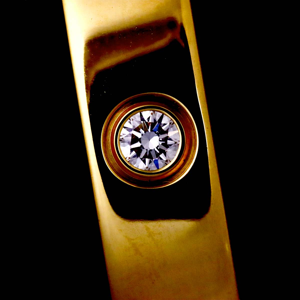 Love Bracelet Diamond 4P Bangle 18K YG 750 Size16