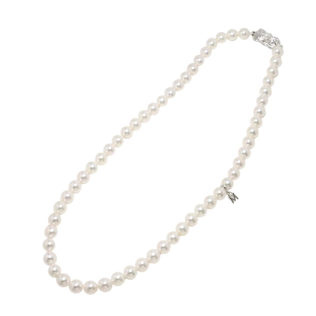 Akoya Pearl 7.4-6.9mm Necklace SV Silver