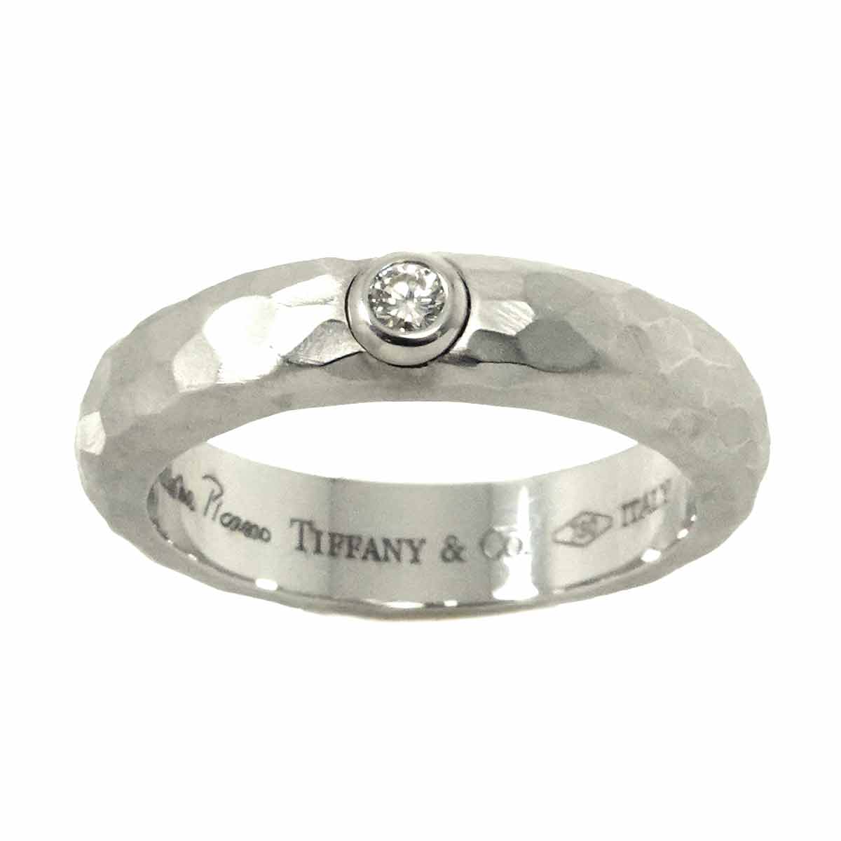 Diamond Ring 18K White Gold Size4.75-5(US)