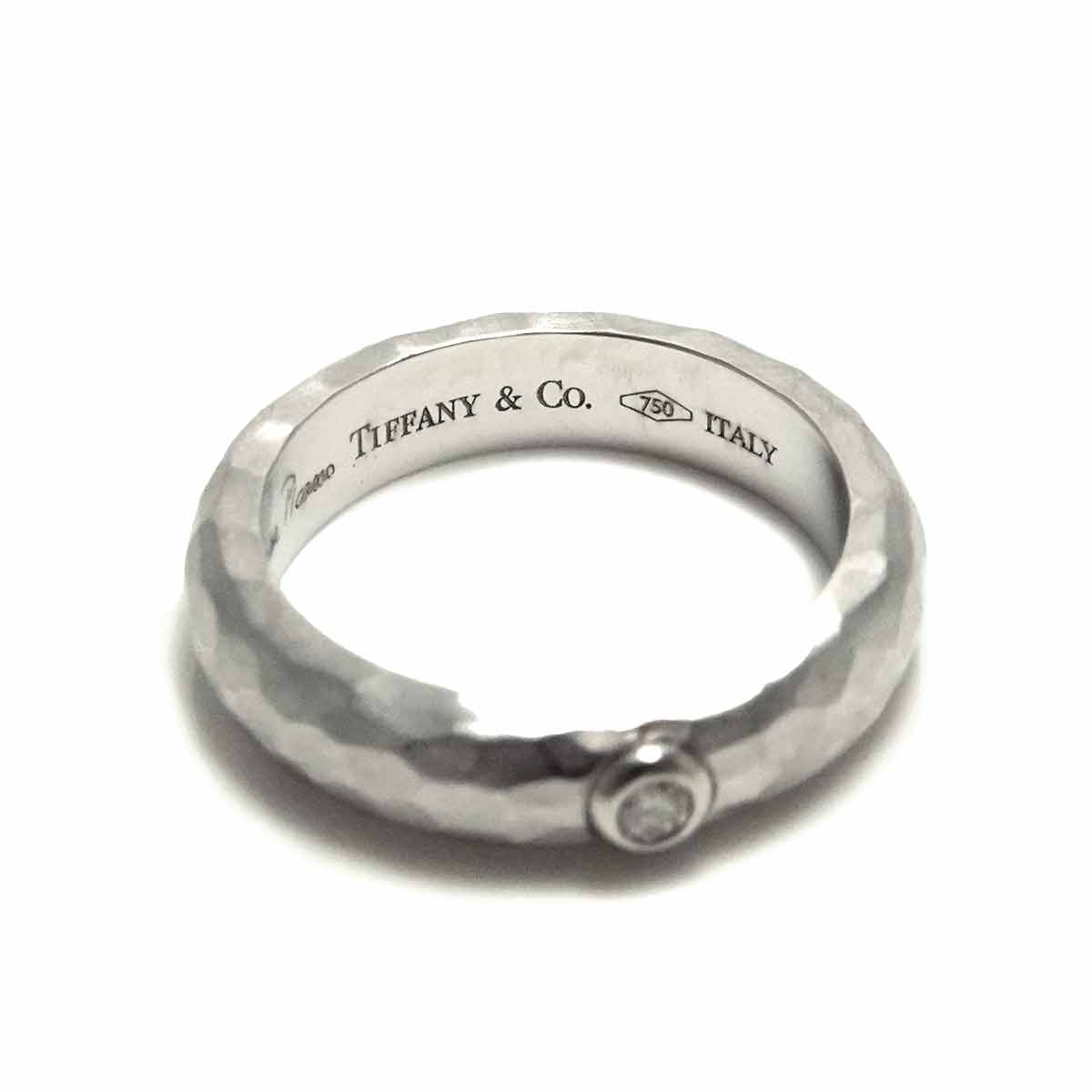 Diamond Ring 18K White Gold Size4.75-5(US)