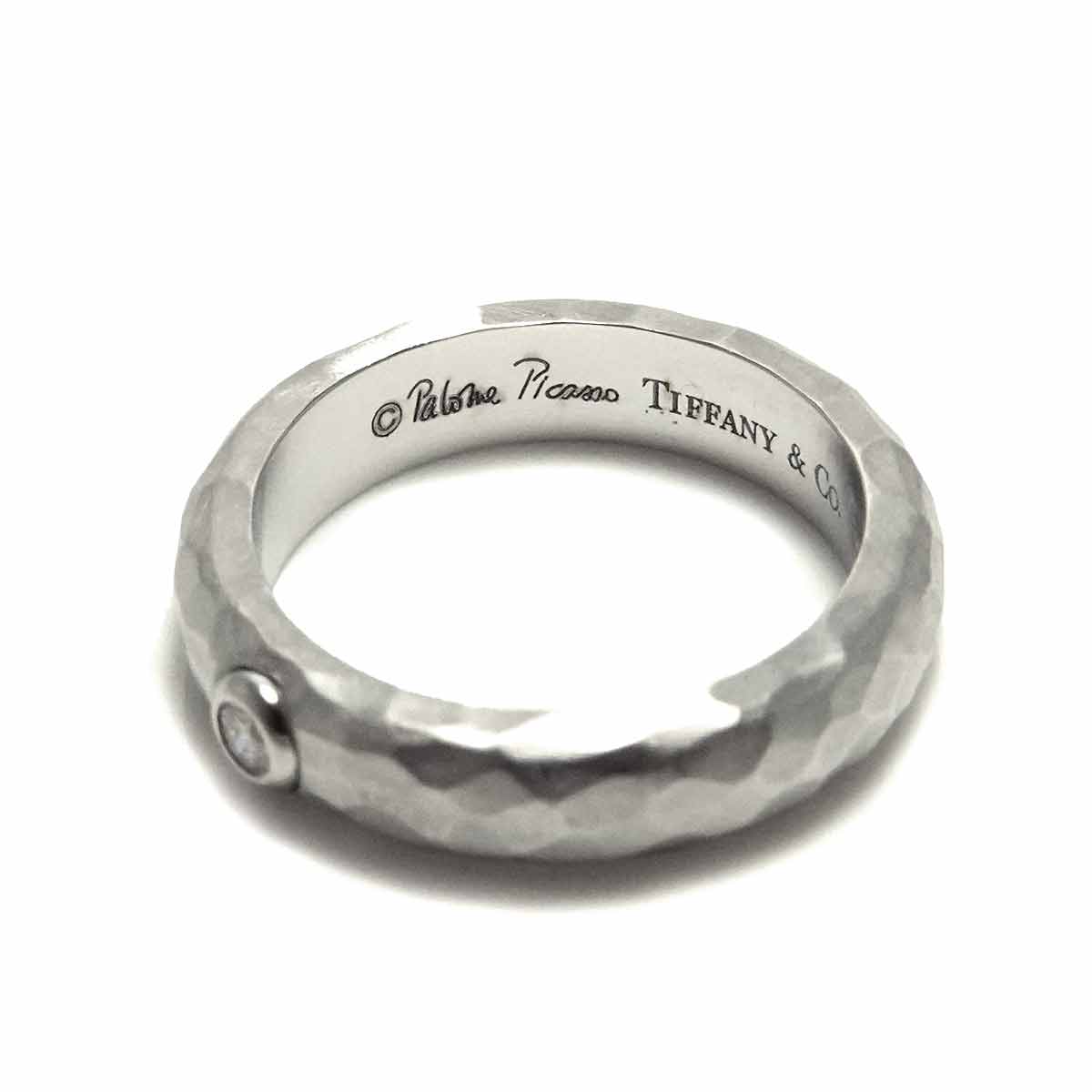 Diamond Ring 18K White Gold Size4.75-5(US)