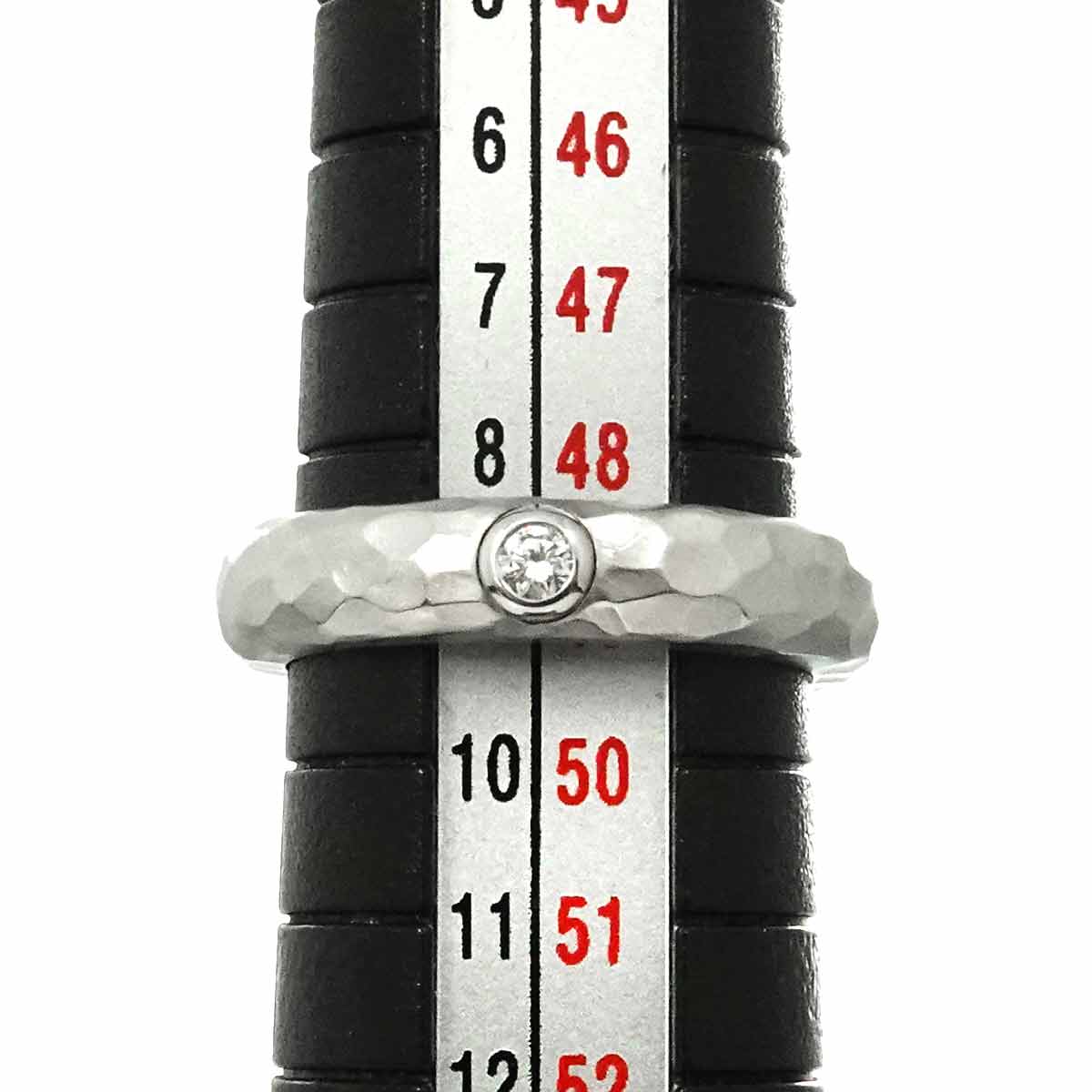 Diamond Ring 18K White Gold Size4.75-5(US)