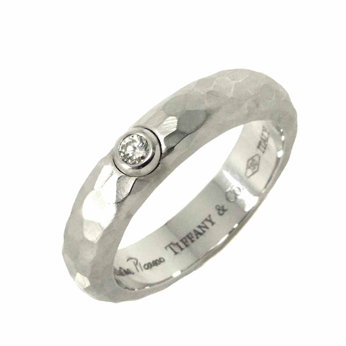 Diamond Ring 18K White Gold Size4.75-5(US)