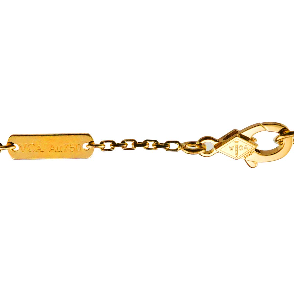 Vintage Alhambra Blue Sable Diamond Necklace 18K YG