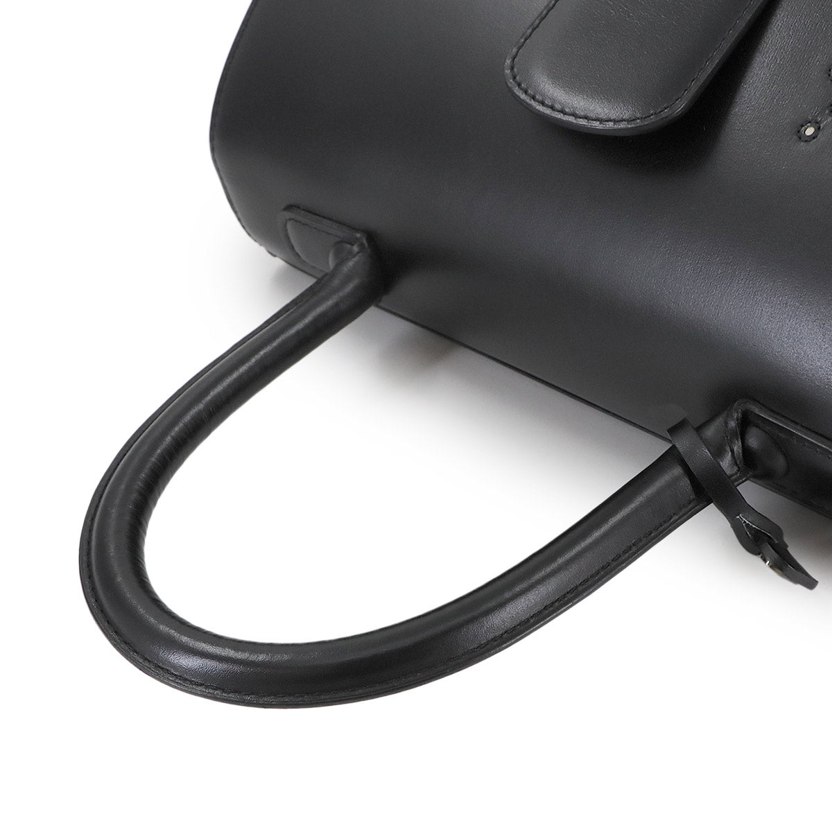 Brillant L'Humour MM Hand Shoulder Bag Leather Black White