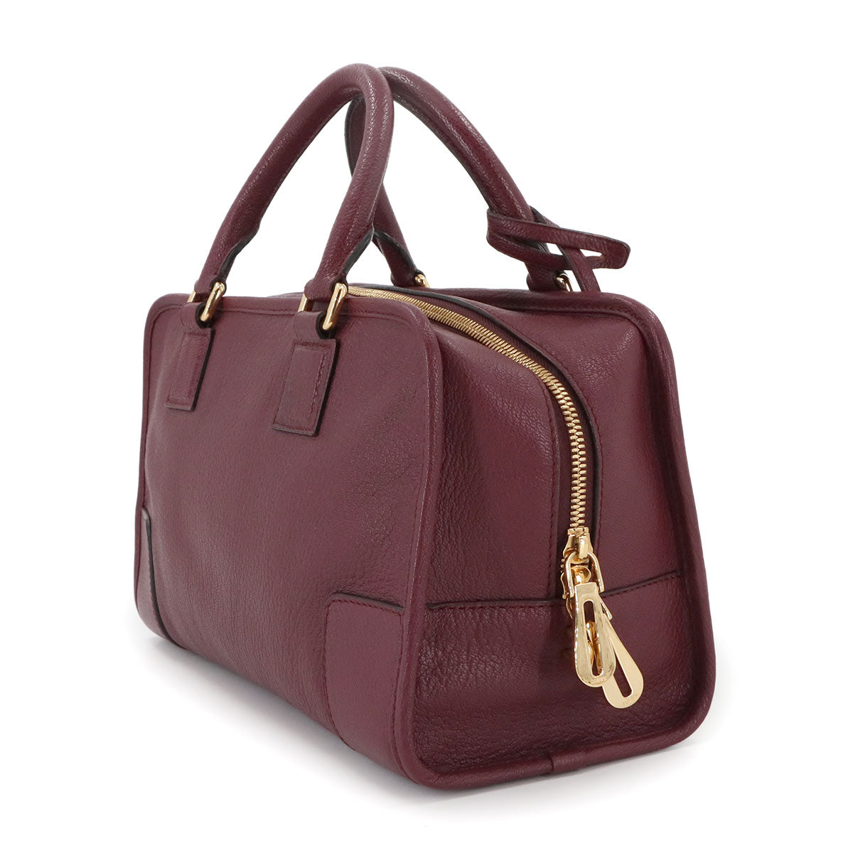 Amazona 28 Hand Bag Leather Bordeaux Anagram Purse