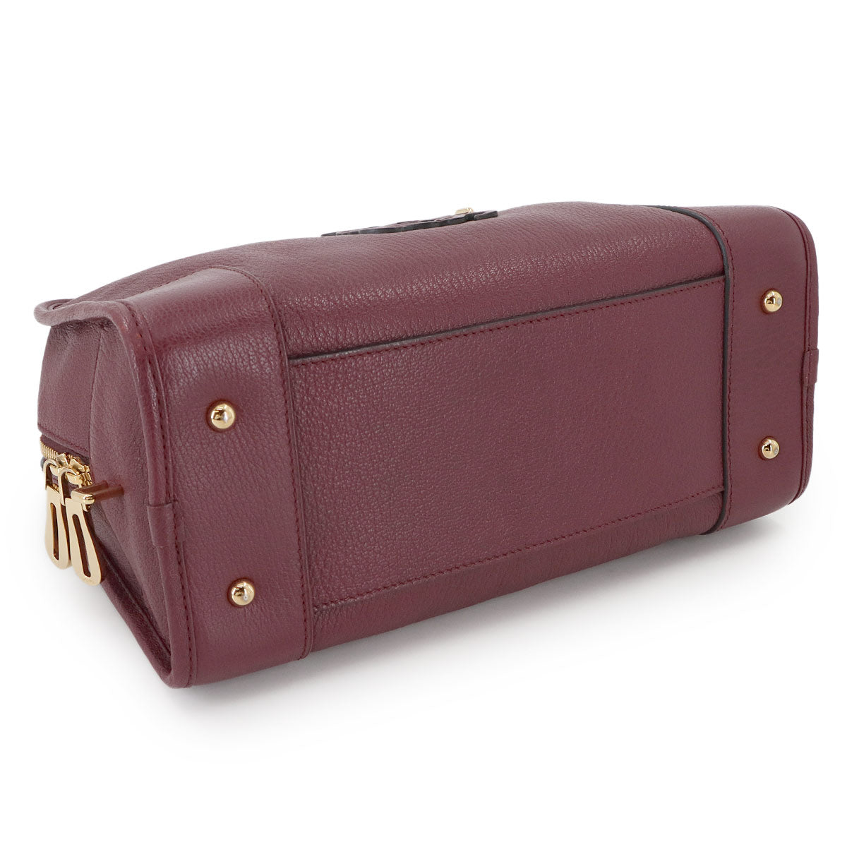 Amazona 28 Hand Bag Leather Bordeaux Anagram Purse