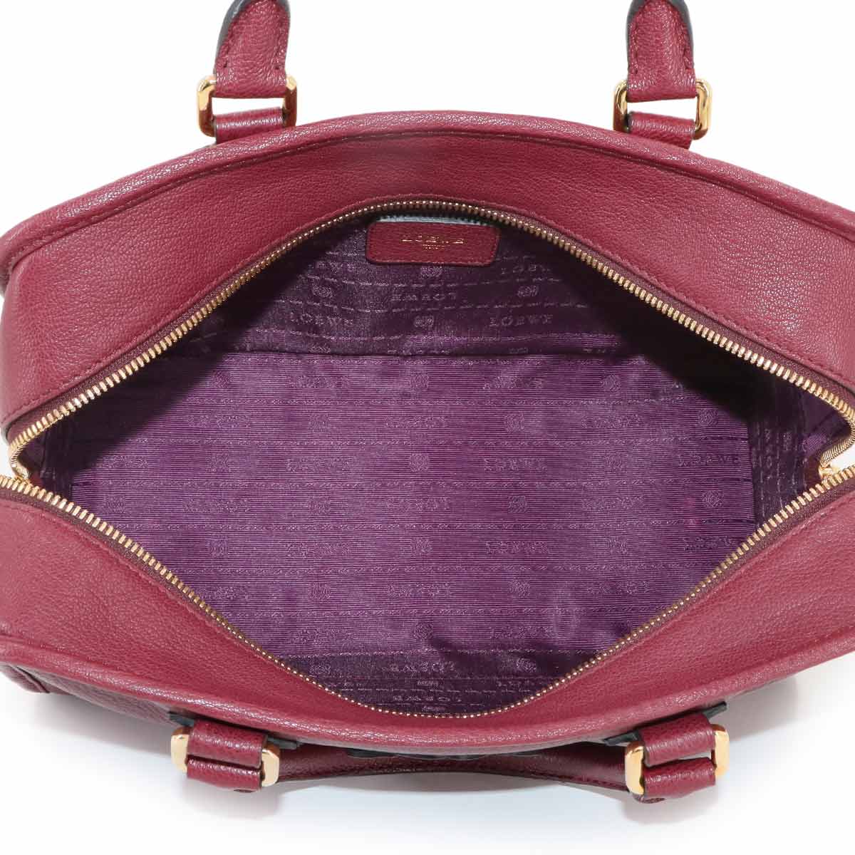 Amazona 28 Hand Bag Leather Bordeaux Anagram Purse