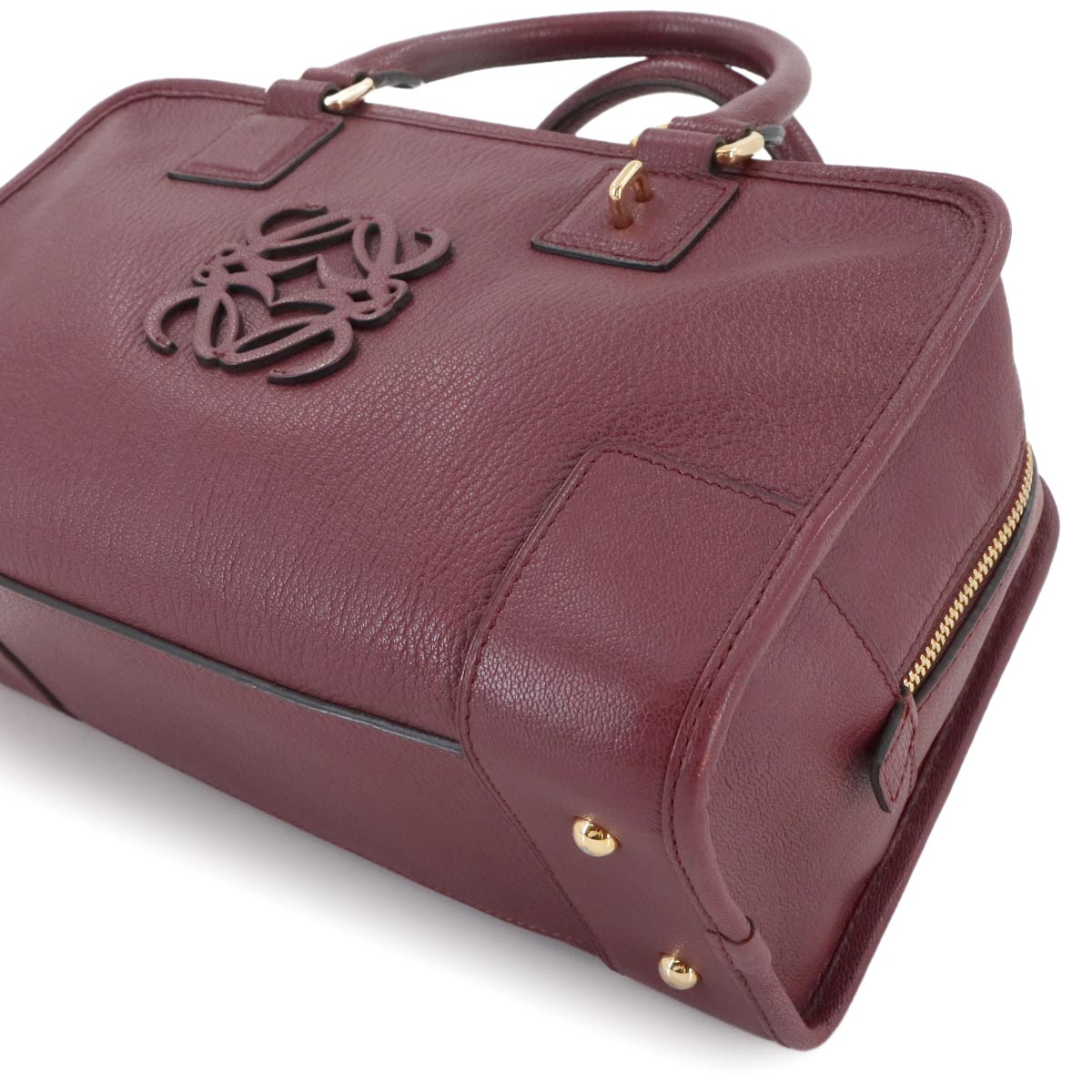Amazona 28 Hand Bag Leather Bordeaux Anagram Purse