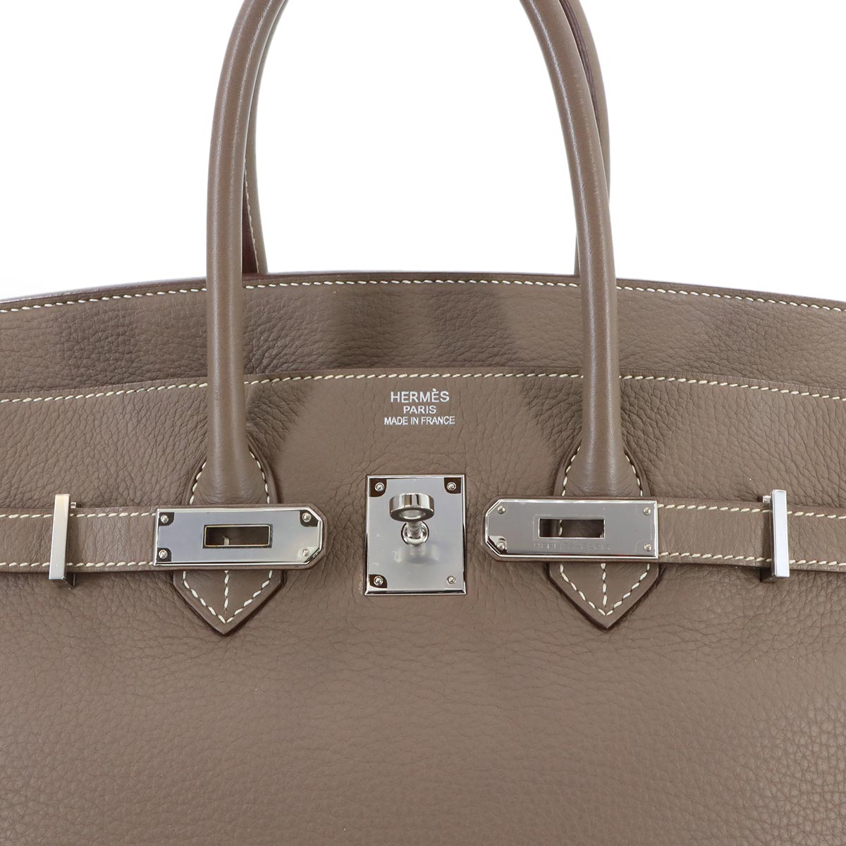 Birkin 35 Togo Etoupe Hand Bag Purse Beige
