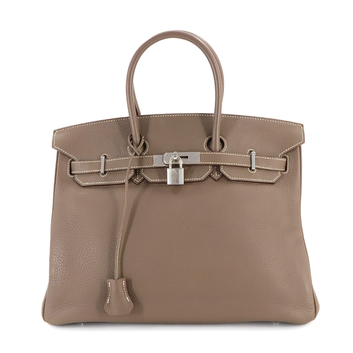 Birkin 35 Togo Etoupe Hand Bag Purse Beige