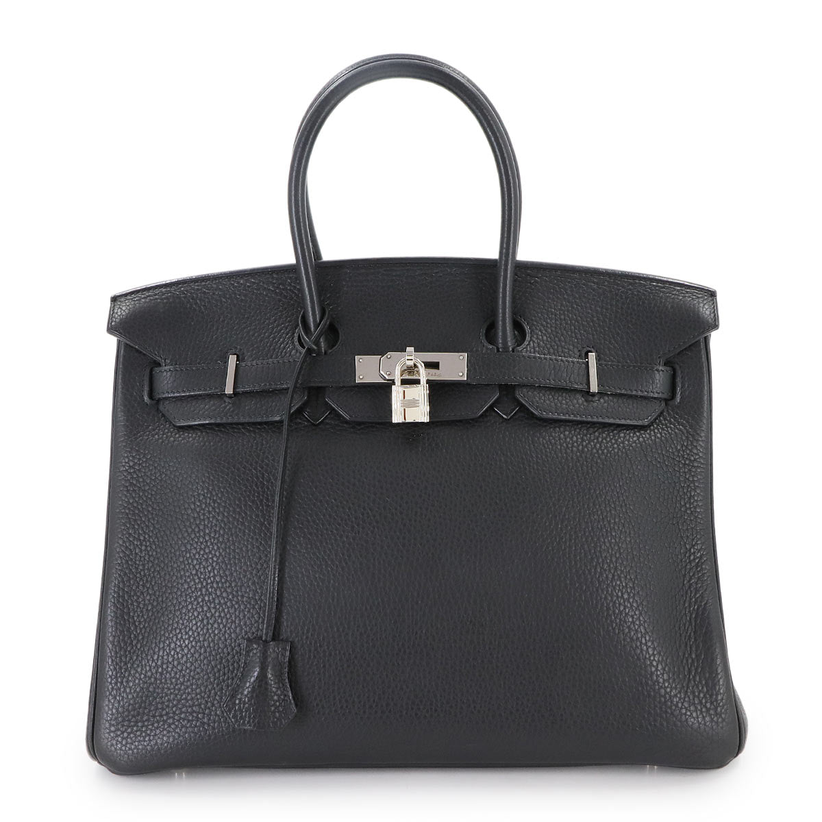 Birkin 35 Hand Bag Taurillon Clemence Leather Black Purse