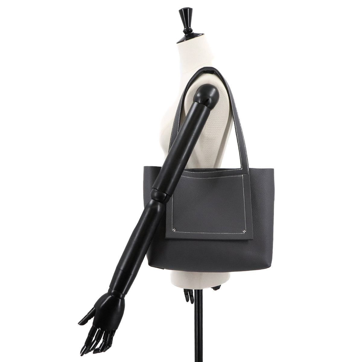 Cabasellier 31 Tote Bag Taurillon Clemence Gris misty Purse