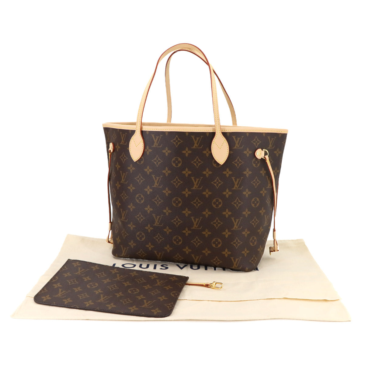 Monogram Neverfull MM Tote Bag Beige M46975 Purse