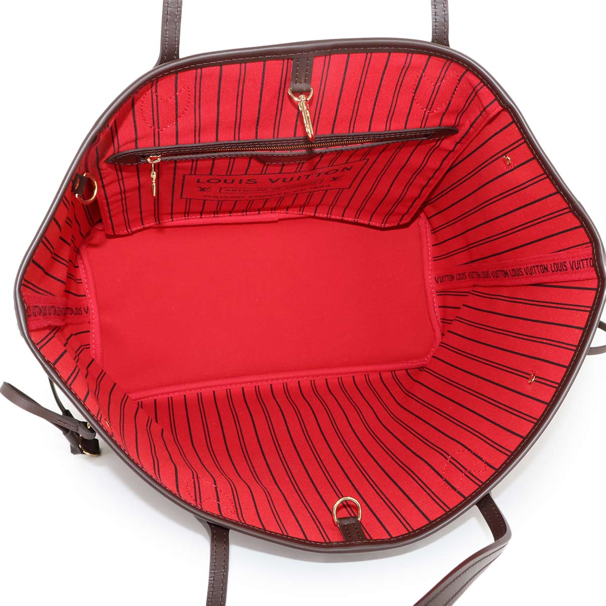 Damier Neverfull MM Tote Bag Ebene Cerise N40599 Purse