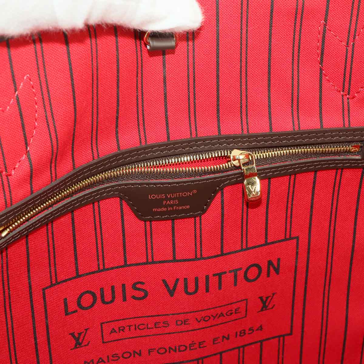 Damier Neverfull MM Tote Bag Ebene Cerise N40599 Purse