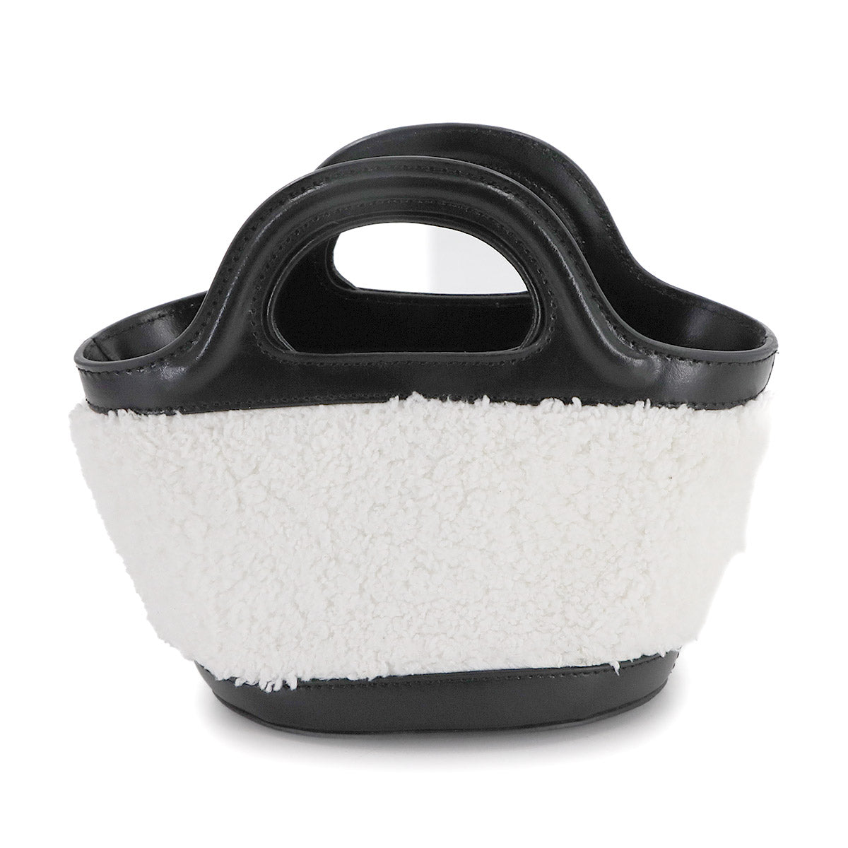 Tropicalia Micro Hand Shoulder Bag Polyester Leather White Black