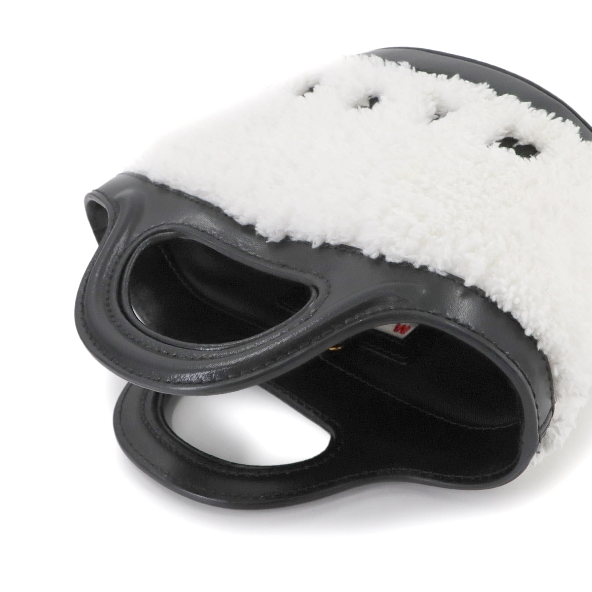 Tropicalia Micro Hand Shoulder Bag Polyester Leather White Black