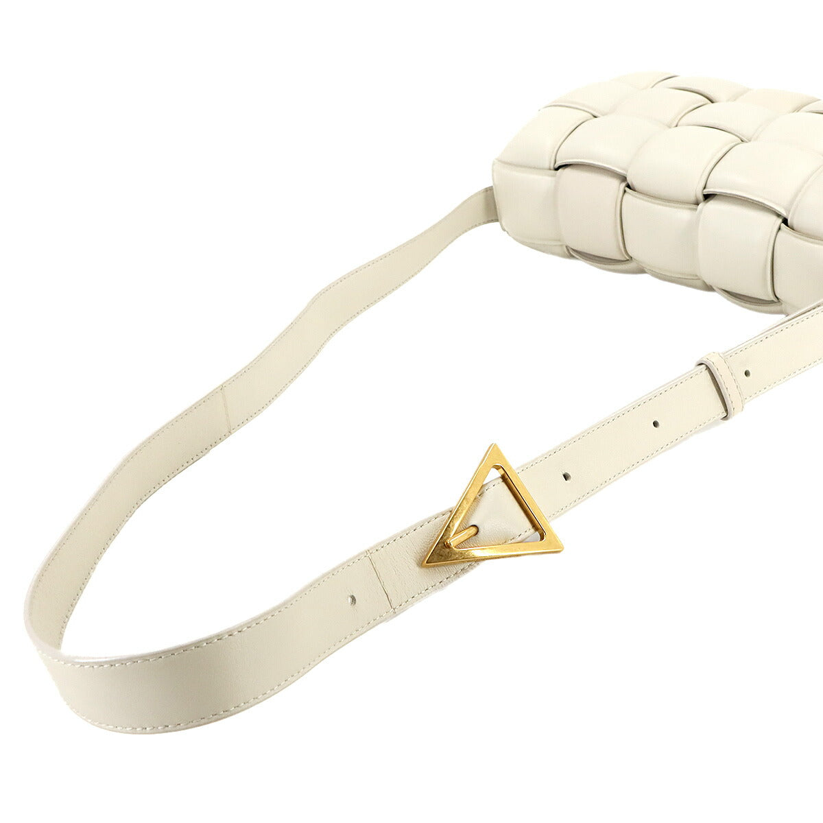 Intrecciato Padded Cassette Shoulder Bag White 591970