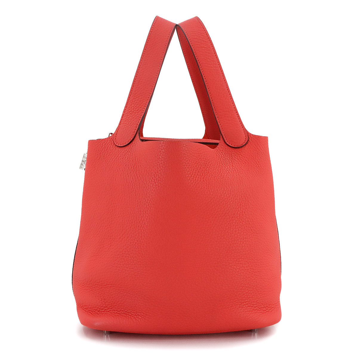 Picotin Lock MM Hand Bag Taurillon Clemence Rose Texese