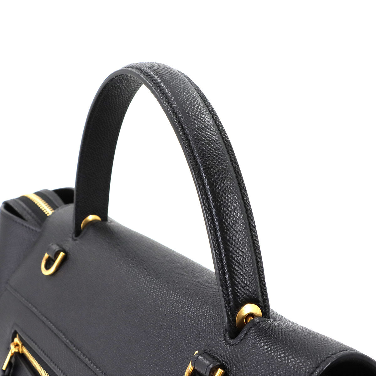 Belt Bag Mini 2way Hand Shoulder Bag Leather Black 189103