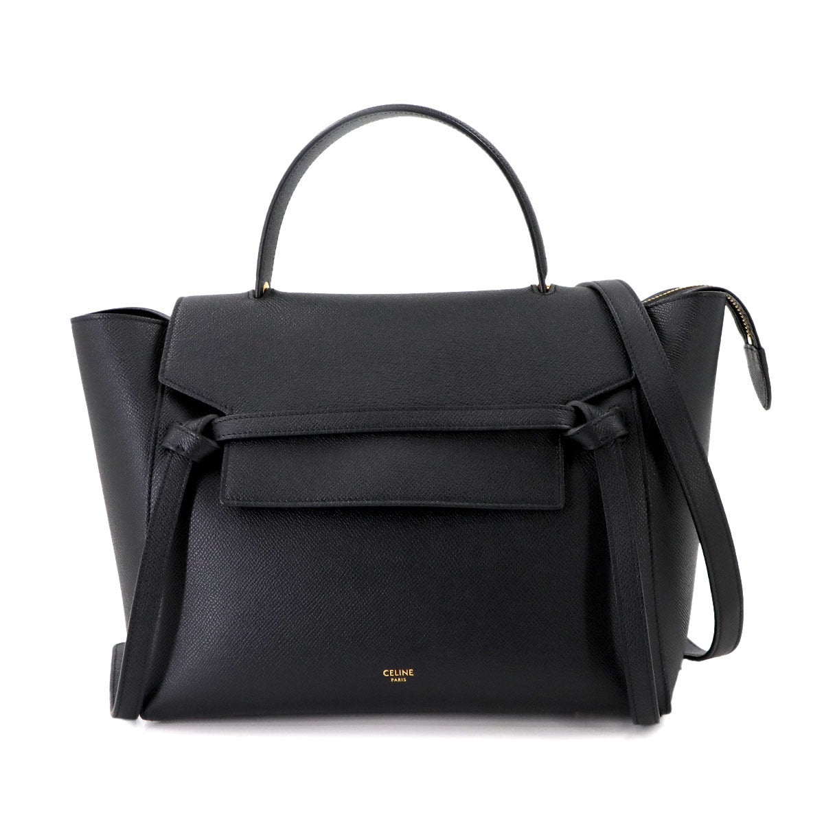 Belt Bag Mini 2way Hand Shoulder Bag Leather Black 189103