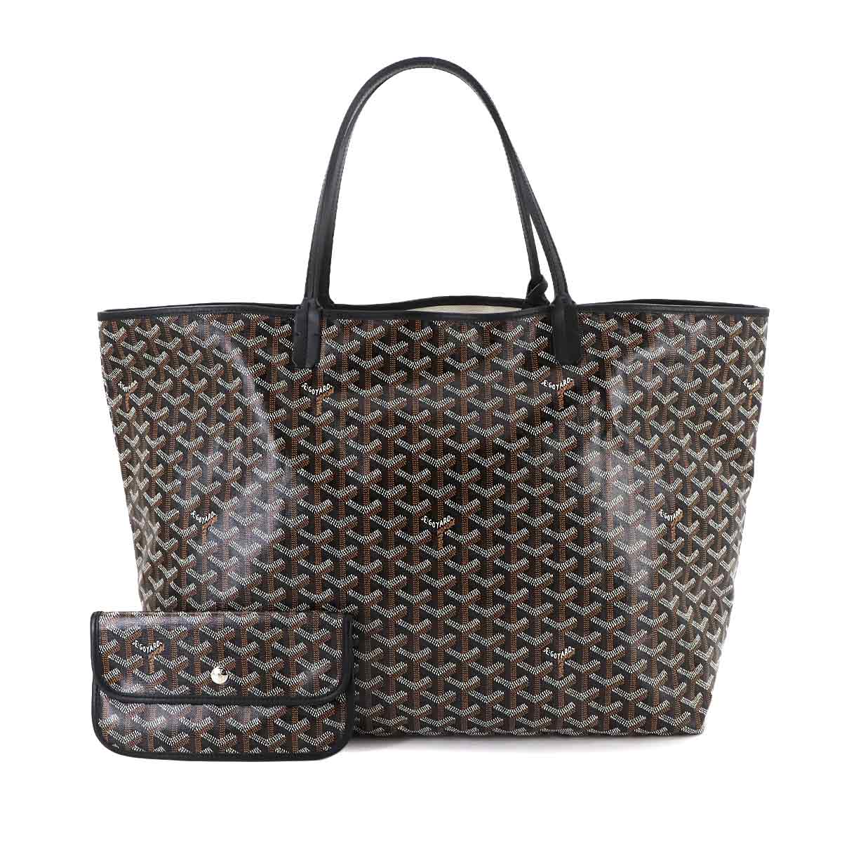 Saint Louis GM Tote Bag PVC Leather Black Unisex
