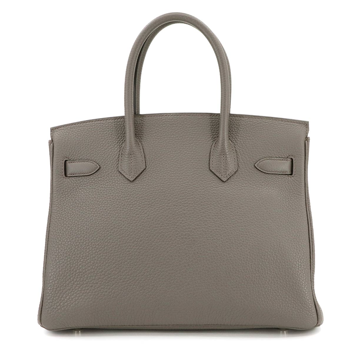Birkin 30 Veau Togo Etain Hand Bag Grey Purse