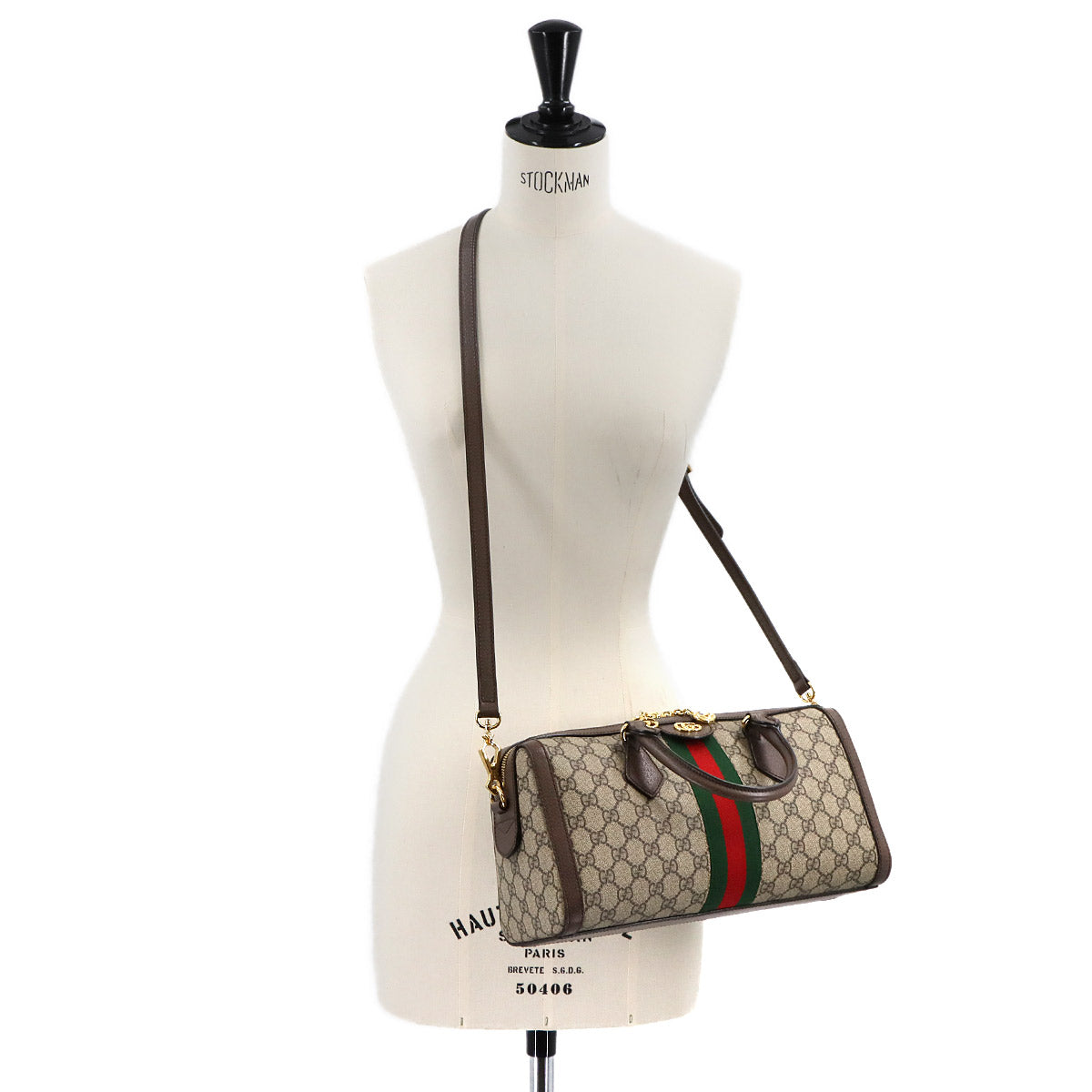 Ophidia GG Supreme 2way Hand Shoulder Bag Beige Brown 524532