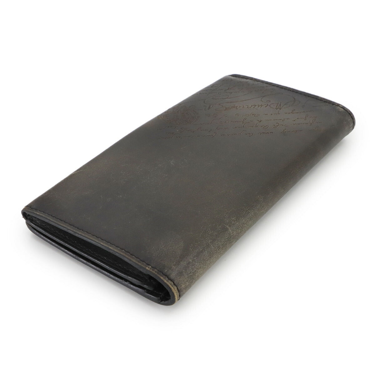 Calligraphy Espas Yen Scritto Long Wallet Leather Brown